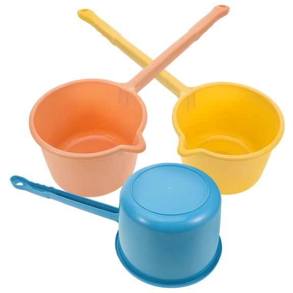 Milisten 3Pcs Kitchen Water Ladle Dippers with Long Handles Plastic Water Scoop for Household