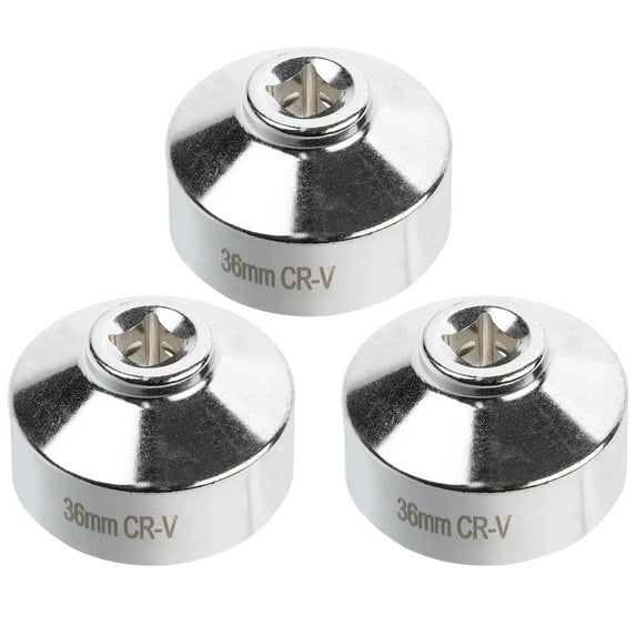 Milisten 3Pcs Oil Filter Opener Tool Chrome Vanadium Steel for General Users 1.89X1.89X1.34In