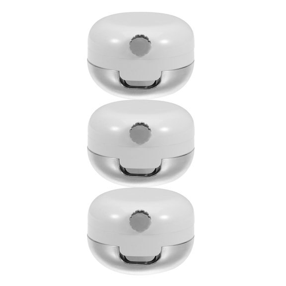Milisten 3Pcs Refillable Lip Balm Containers with Mirror and Silicone Applicator for Travel Lip Care Storage