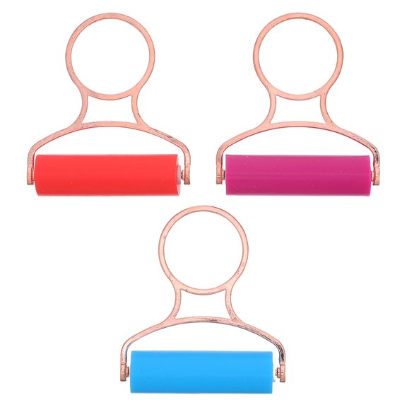 Milisten Ink Roller Tool for Printmaking Assorted Color Alloy for Home 3Pcs