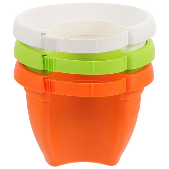 Milisten 3Pcs Vertical Hanging Flowerpot Basket with Drain Pipe for Indoor Outdoor Decoration