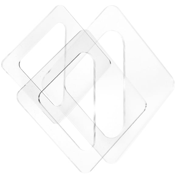 Milisten DIY Supplies Cutting Board Punching Stencil Transparent 3Pcs