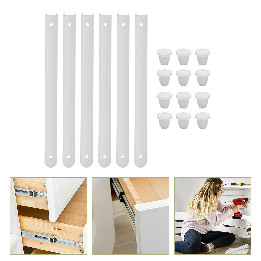 Milisten 3Set Durable Plastic Drawer Slides for Cabinet Repair 7.7X0 ...