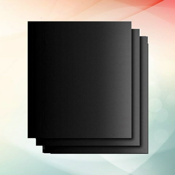 Milisten Bbq Grill Mat Black Glass Fiber Easier to Use Non-Stick 3Pcs