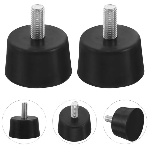 Milisten 4-Pack Rubber Table Leg Risers with Shock Absorbing Feet, Anti- Furniture Pads for Stability and Floor