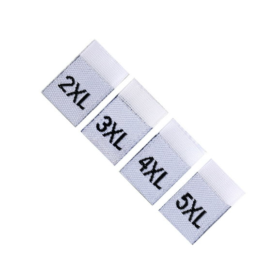 Milisten White Size Tags Folded Clothing Labels for Sewing, Save Time and Money, Easy to Carry and Use