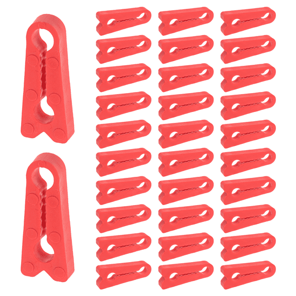 Milisten 40Pcs Car Door Lock Shock Absorber Pads Weather Resistant Noise Buffer Red Color