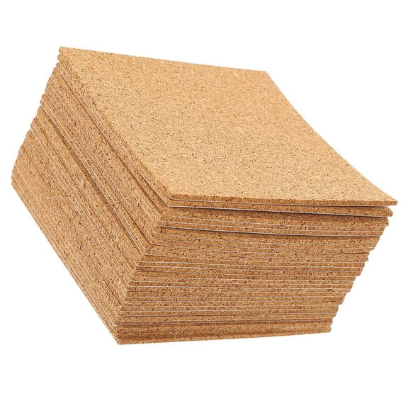 Milisten Easy Install Beige Cork Sheets for DIY and Table Protection 40Pcs