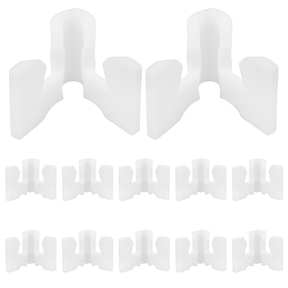 Milisten 40Pcs White Shoe Rack Connector Brackets for Wardrobe Storage Flexible Pipe Adapter Hardware