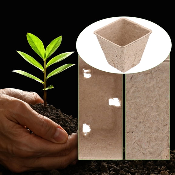 Milisten 40 Count Light Brown Pulp Germination Pots, Seed Starting for Small Plants, Vegetables, Flowers, Nursery Use