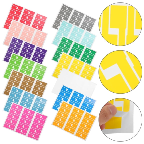 Milisten Color-Coding Cable Labels Assorted Color 14 Sheets A4 Size Synthetic Paper