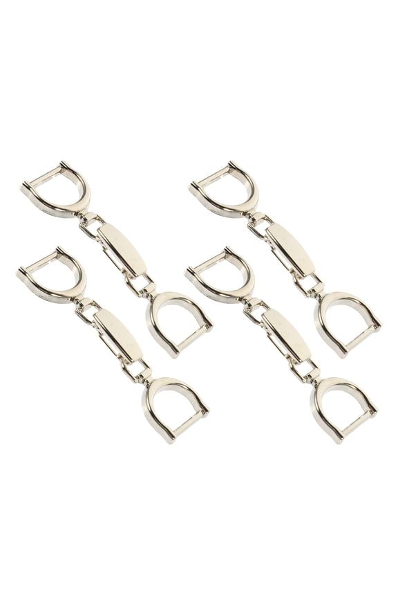 4-Pack Adjustable Metal Chain Buckles for Shoes, Clothing, Belts and Fashion Accessories