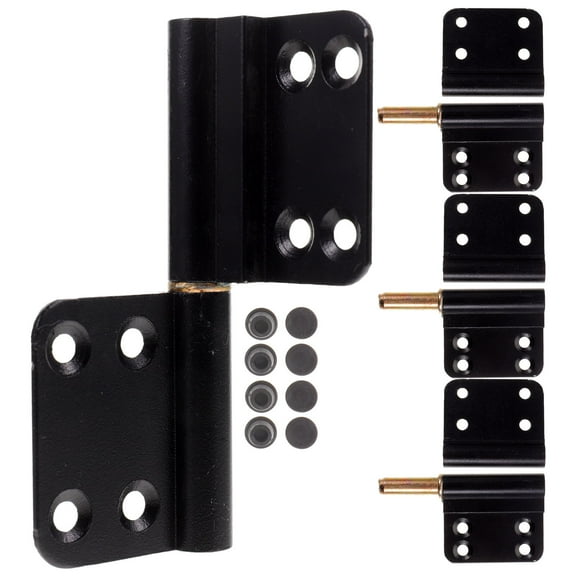 Milisten Metal Residential Door Hinge Black 4Pcs For Rotary Screen Door 3.73X1.57X0.43In