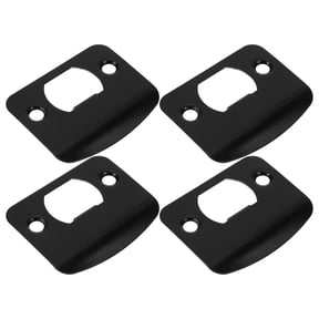 Milisten Black Stainless Steel Plate, Round Corner, Universal Compatibility for Home, 4Pcs