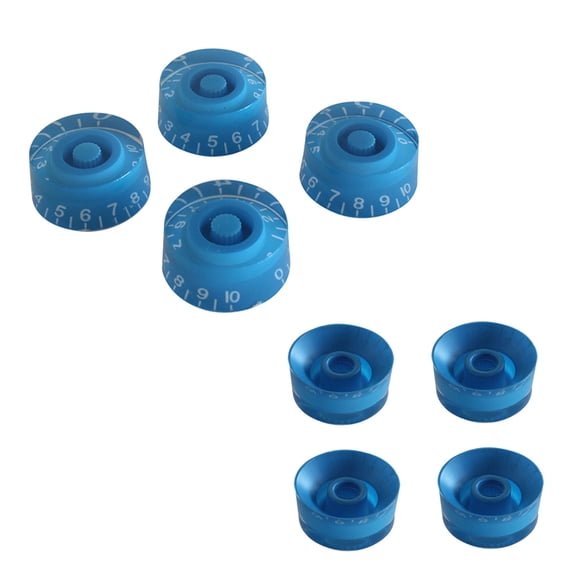 Milisten Control Knobs Blue Durable for Electric Guitar Vintage Look 4Pcs