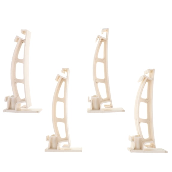 Milisten Vinyl Gutter Support Brackets Beige Easy-Install PVC Hangers 4Pcs