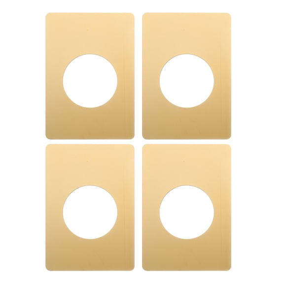 Milisten 4Pcs Door Knob Back Plate Golden Metal Easy Install for Home Doors