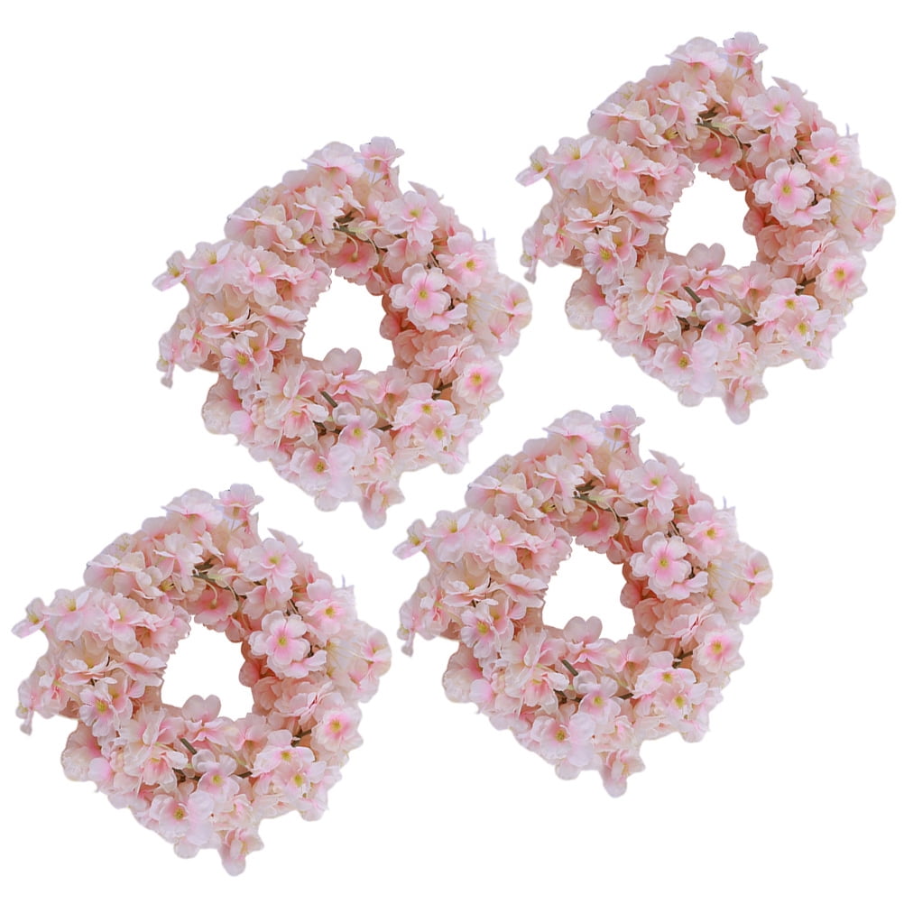 Milisten 4Pcs Imitation Cherry Blossom Rattan Strings Silk Cloth ...