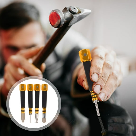 Milisten 4Pcs Iron Dent Remover Tools for Car Maintenance and DIY Repair
