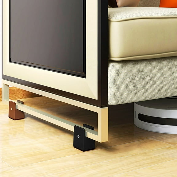 Milisten Heavy Duty Adjustable Table Feet Platform Bed Riser Steel Black Furniture Homeowners 4pcs