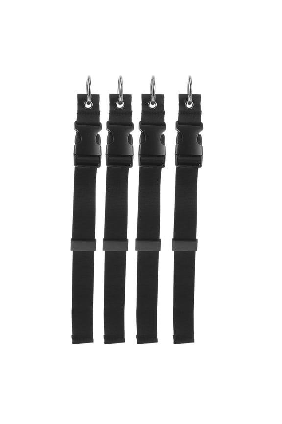 4Pcs Luggage Straps for Backpacks and Tote Bags with Snap Clasp and Adjustable Length in Black