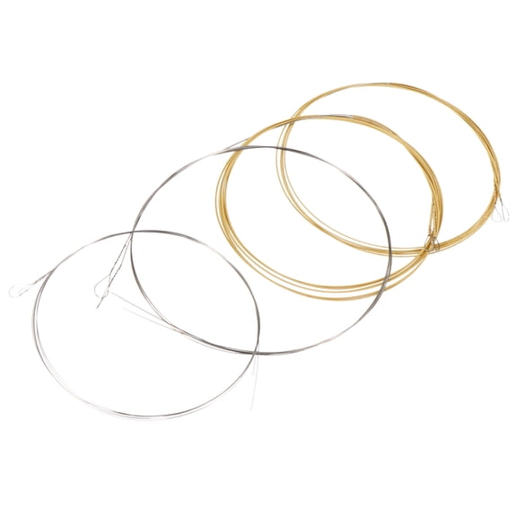Milisten 4Pcs Plated Silver Mandolin Changing Strings Durable Replaceable Strings for Instrument Use