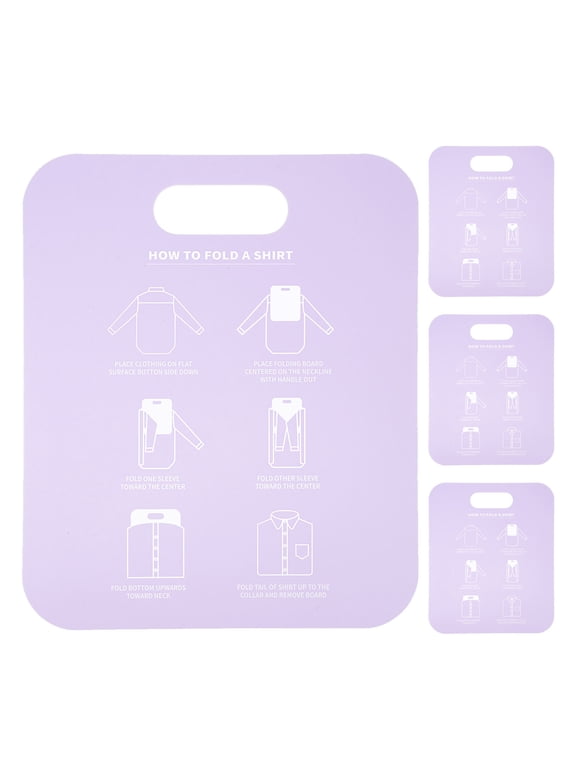 Violet PP T-Shirt Folder for Packing Use, Effortless Organization, 4Pcs