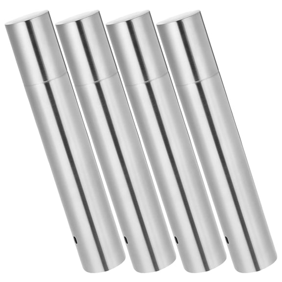 Milisten 4Pcs Round Stainless Steel Document Tube for Birth Certificate Protection and Storage Plated Silver