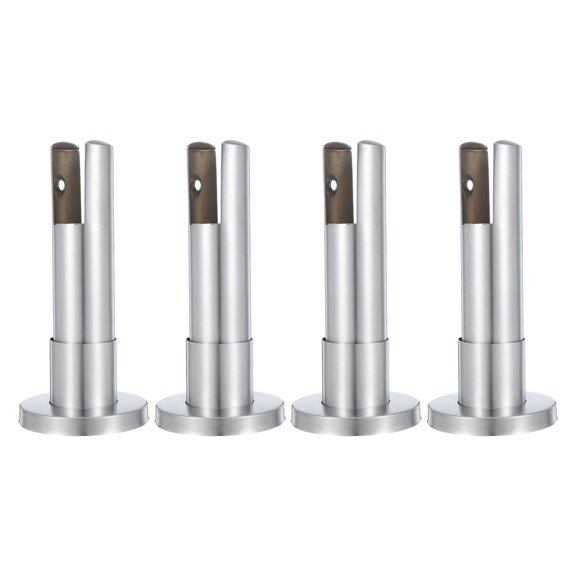 Milisten 4Pcs Stainless Steel Partition Support Feet for Restroom Stalls with Enhanced Stability and Antislip Base