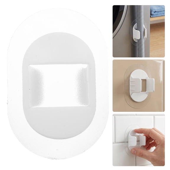 Milisten 4Pcs Self Adhesive Wall Mount Drain Hose Clip for Laundry and Air Conditioner Pipes