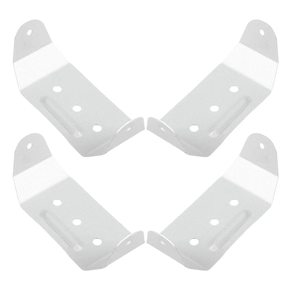 Milisten Aluminum Gutter Downspout Brackets, White, Hidden Hangers, Tailored Fit for 2x3in