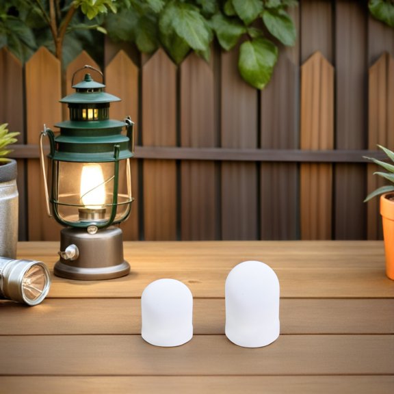 Milisten 4Pcs White Flashlight Dome Diffuser Silicone Caps Soft Light Cover Weather Resistant
