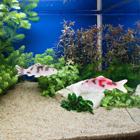 Milisten 4pcs Artificial Fish Mini Goldfish Figurine PVC Easy Maintenance Multi