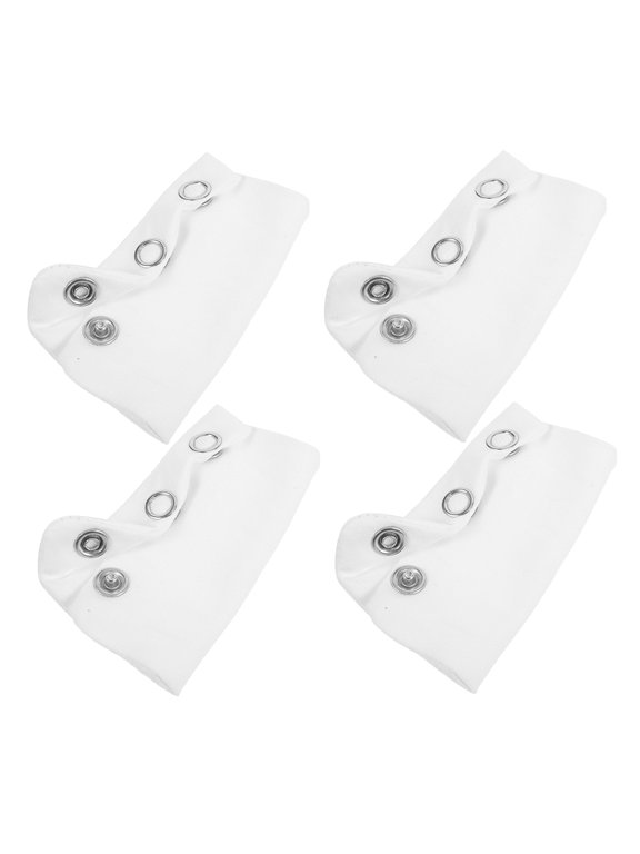 4-Pack White Fabric Bodysuit Extenders for Comfortable Fit and Easy Wear, Soft Stretchy Material for Women