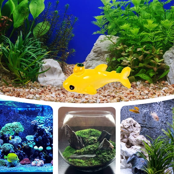 Milisten 4-Piece Cute Figurines, Mini Animal Decor for Fish , Aquarium, Home Shelf, Desk Ornament