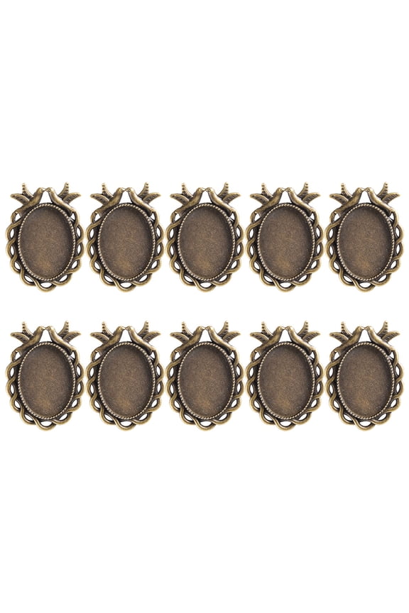 50pcs Blank Pendant Trays for Jewelry Crafting with Glass Inserts, Simple Stylish Design Perfect for and Friends