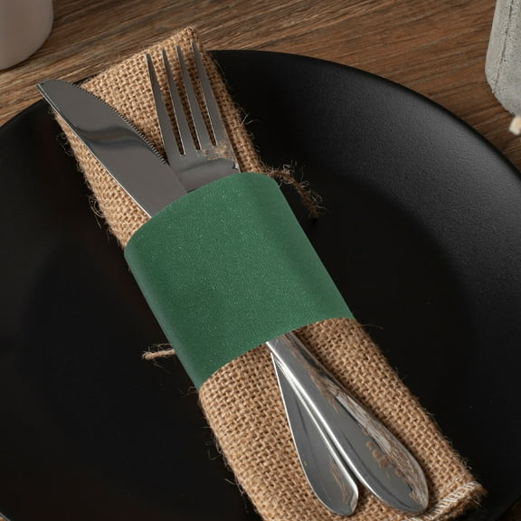 Milisten 500pcs Silverware Wrapping Bands for Table Decor, Paper Napkin Ideal for Family Gatherings and Events