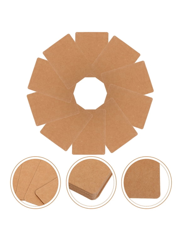 50Pcs Brown Kraft Paper Earring Display Cards for Retail Jewelry and Necklace Holders