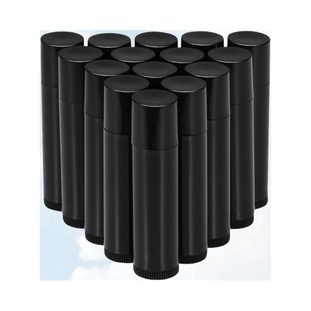 Milisten 50Pcs Lip Gloss Empty Containers Black Cylindrical Tube for ...