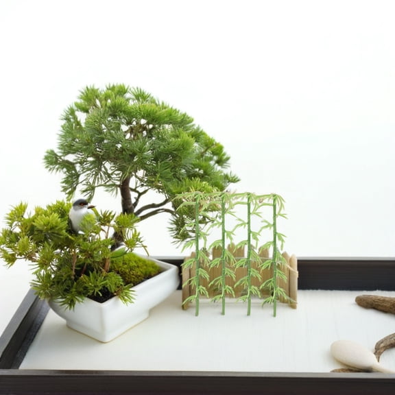 Milisten 50pcs Mini Green Plastic Trees Artificial Model Trees for Educational Projects, Hobbyists, and Students