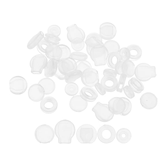 Milisten 50Pcs Nonskid Transparent Silicone Earring Cushion Pads Comfortable Backs for Studs