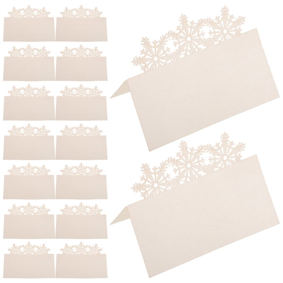 Milisten Beige Cardstock Place Cards 50 Pieces for Wedding and Christmas