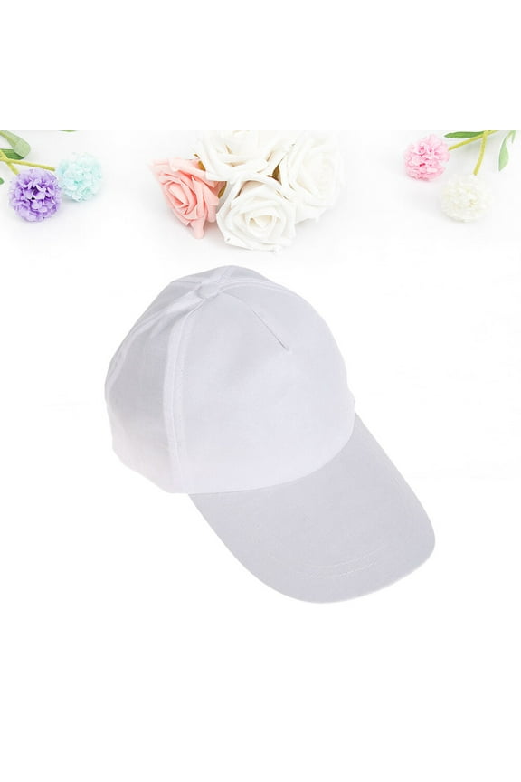 5-Pack Adjustable White Cotton Baseball Caps Blank for Painting, Outdoor Sports, Casual Wear, and Sun