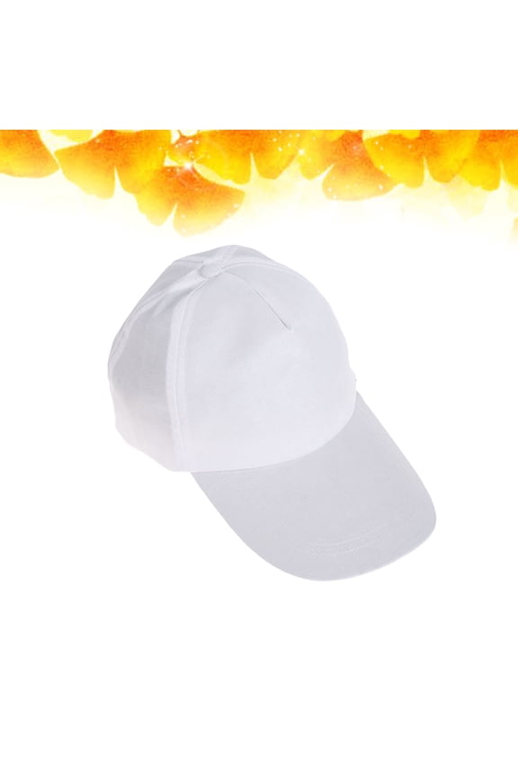 5-Pack Adjustable White Cotton Baseball Caps Blank for Painting, Outdoor Sports, Casual Wear, and Sun
