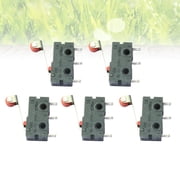 Milisten 5pcs Roller Lever Arm Micro Limit Switch Kw12 3 Pin 5a 250v Black