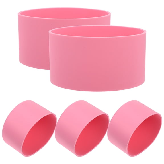 Milisten 5Pcs Reusable Silicone Bottle Boot Protective Cover for Water Bottles