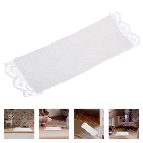 Milisten 5Pcs Miniaturized Bathroom Towels White for Dollhouse Accessories