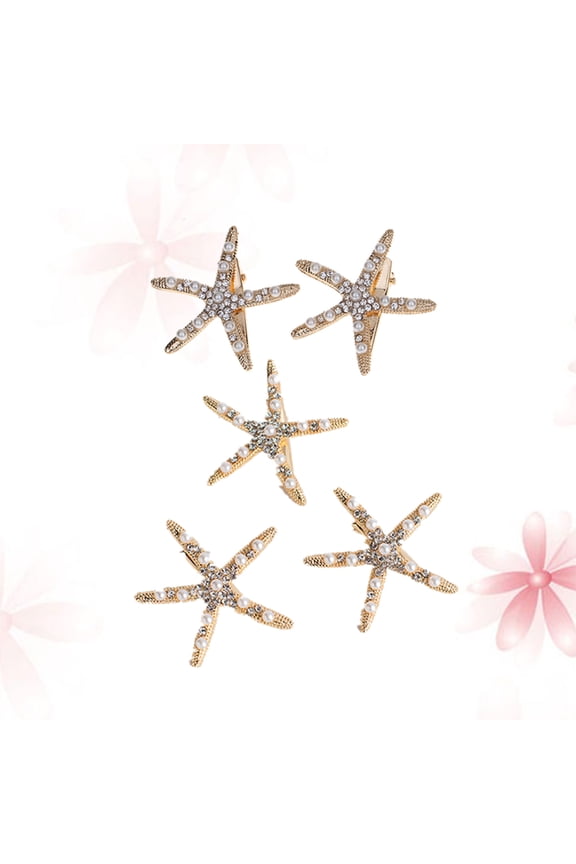 5PCS Star Hair Clips Rhinestone Styling Hair Decoration for Women