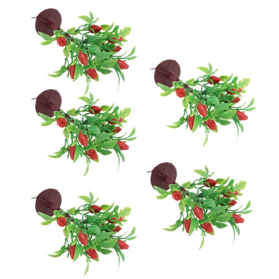 Milisten 5-Pack Realistic Plastic Fruit Tree Decorations, Random Colors, Table Accessories for Home and Garden