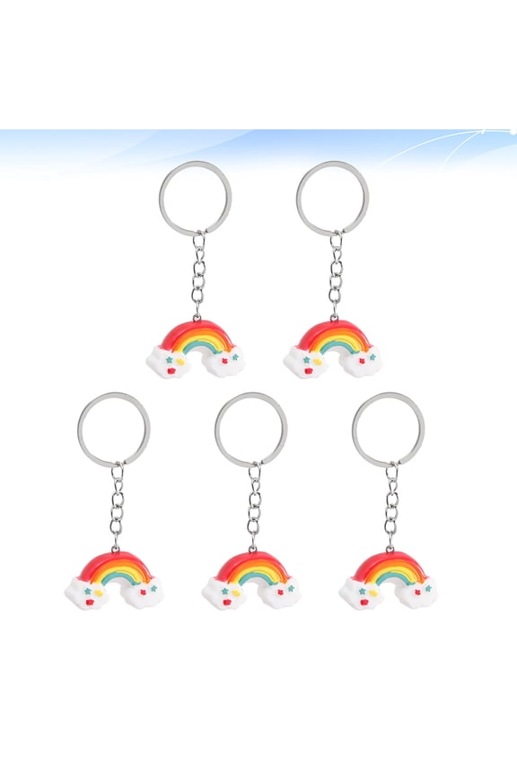 Key Chain Decor Keychain Resin 5pcs